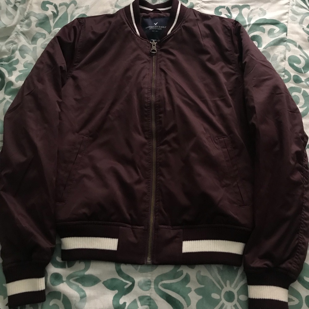 Maroon American Eagles Bomber Jacket